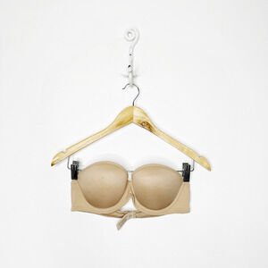 THIRDLOVE CLASSIC STRAPLESS Bra Taupe Beige underwire grippy womens 36A